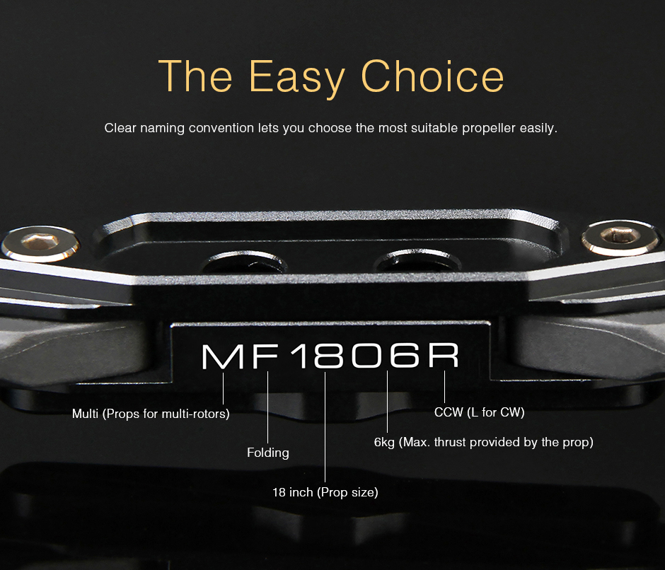 MF1806 Quick identification of propeller parameters based on naming convention