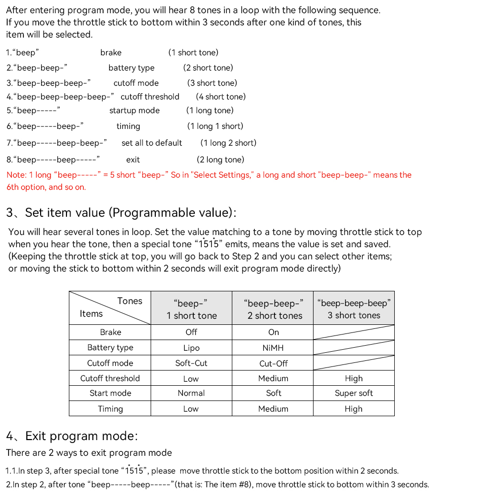 AT(Fixed Wing Series) ESC Manual