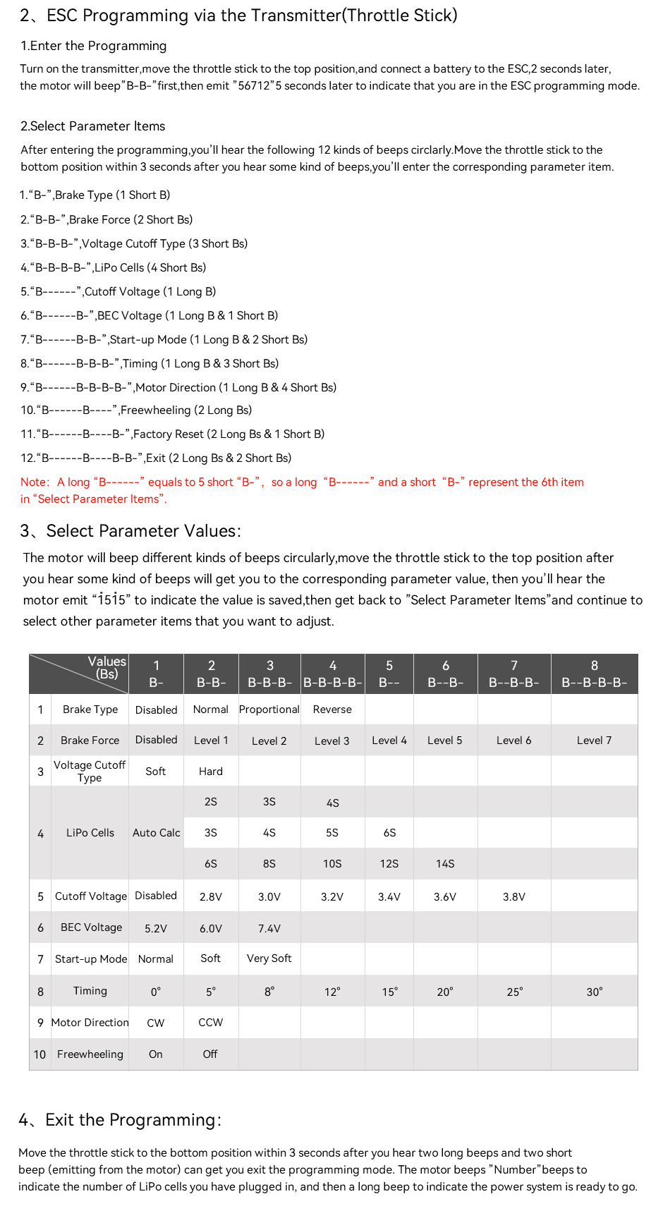 AT(Fixed Wing Series) ESC Manual