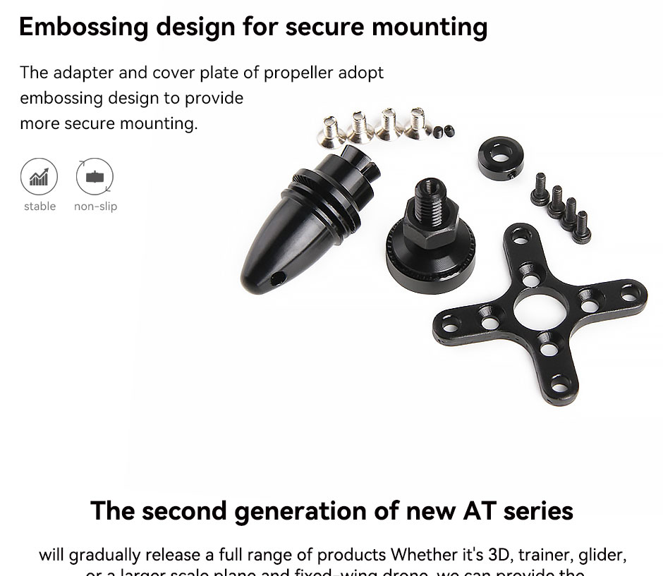 AT2308 embossing design for secure mounting