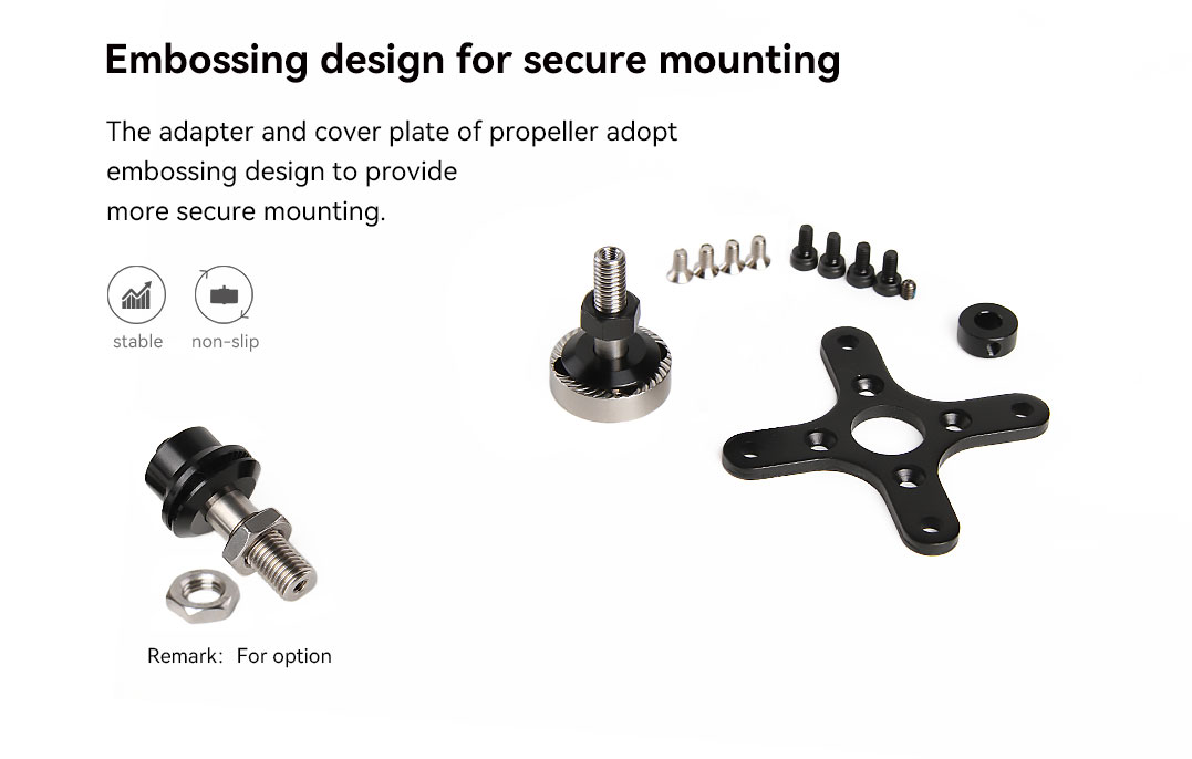 AT3530 embossing design for secure mounting
