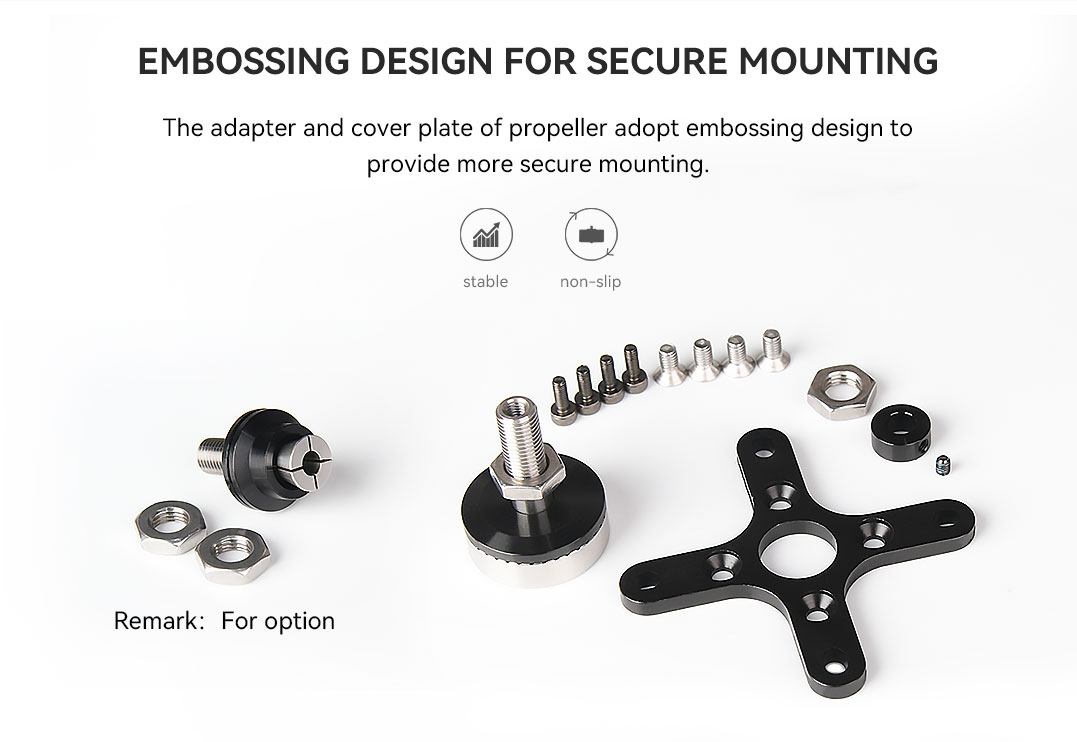 AT4120 embossing design for secure mounting