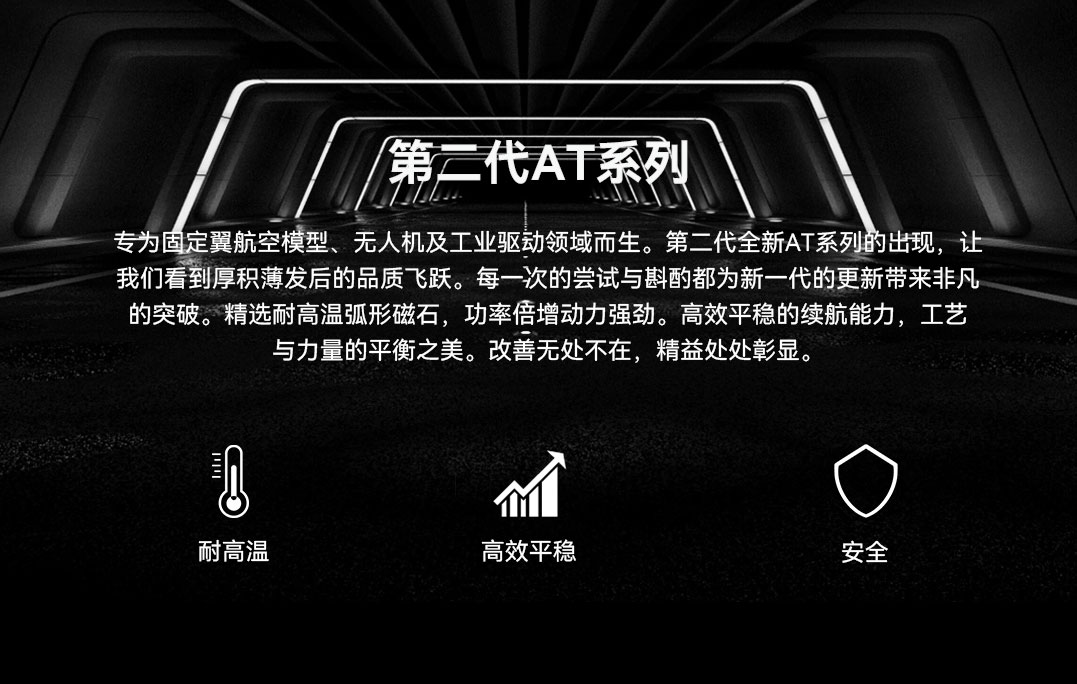 AT4125 专为固定翼航空模型、无人机及工业驱动领域