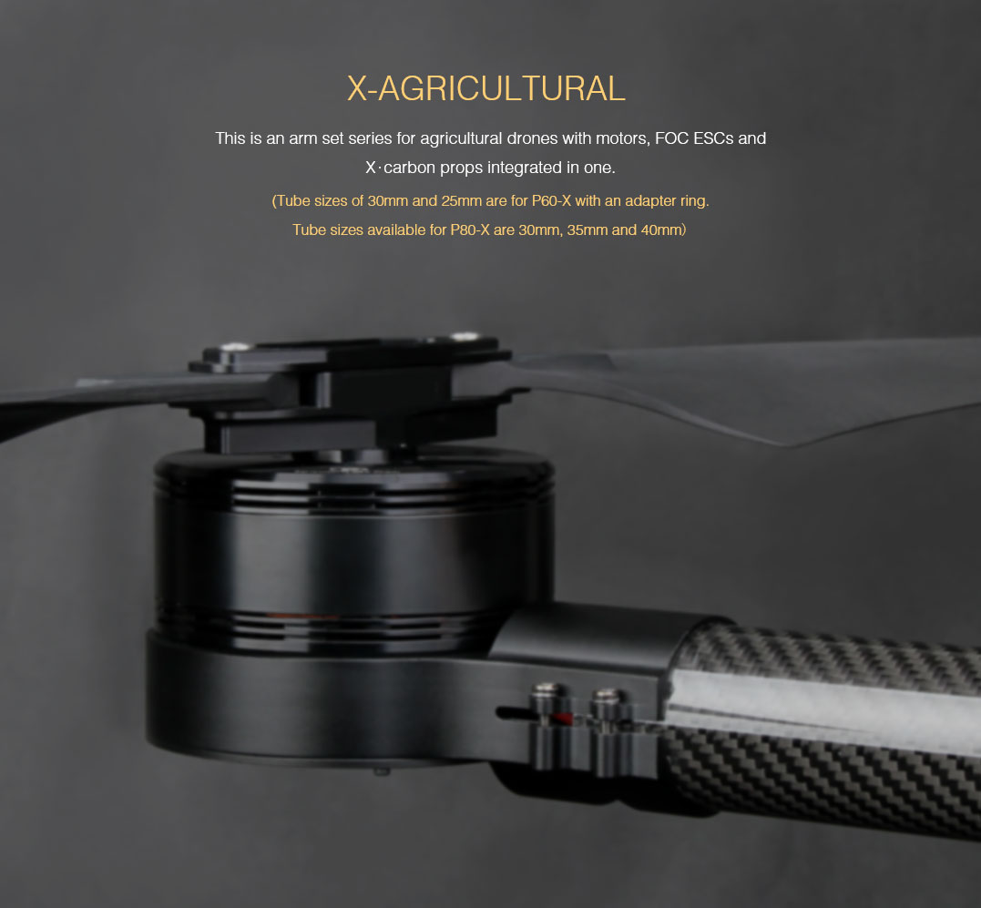 P60-X with motors,FOC ESCs and carbon props integrated in one.