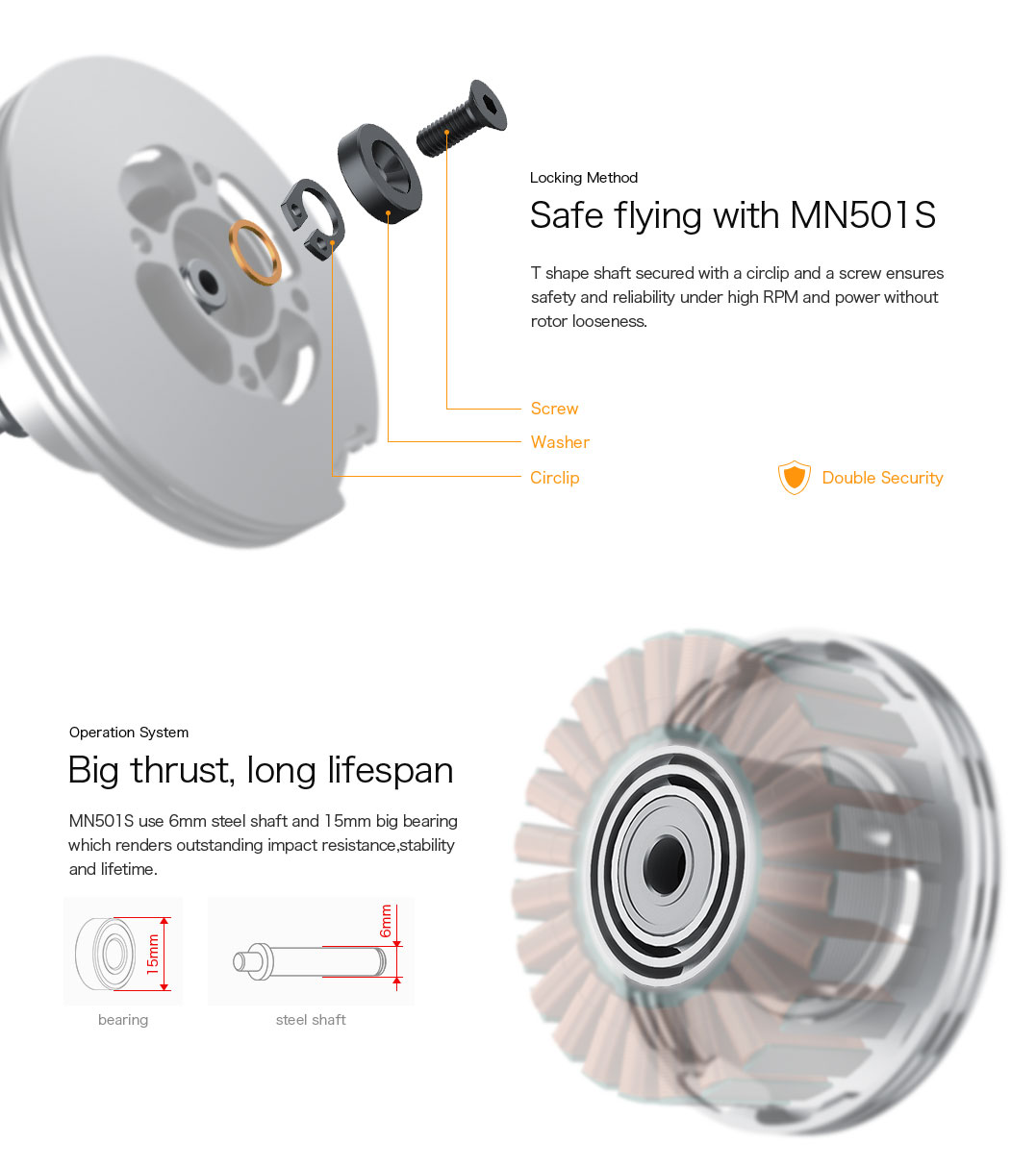 MN501-S KV360 double security，big thrust,long lifespan