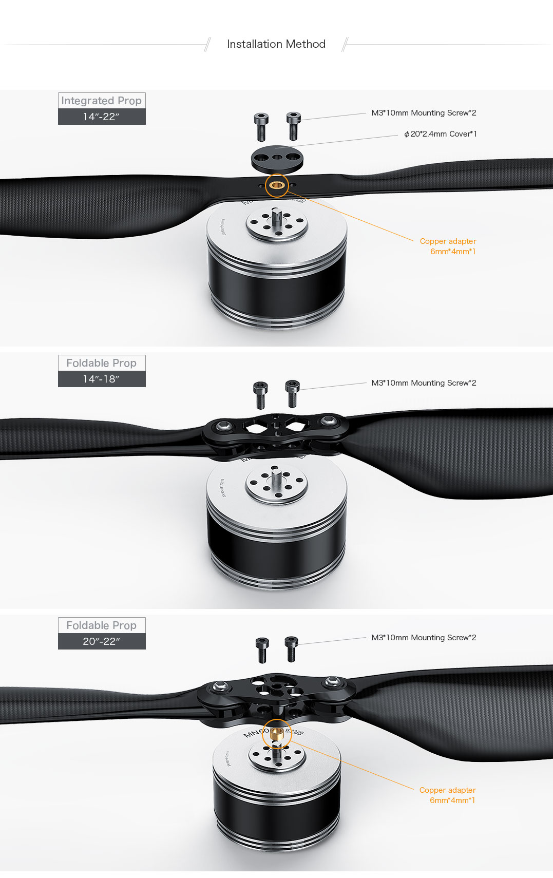 MN501-S KV360 integrated prop,foldable prop installation method