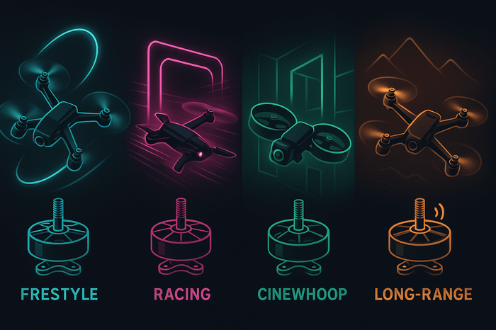 FPV motor applications for different flight missions